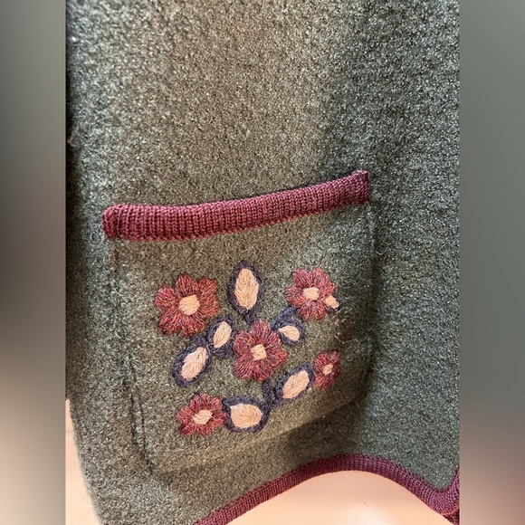 POINT ZERO Vintage Boiled Wool Cardigan - Size L - Picture 4 of 8